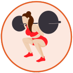 Kobieta robi przysiady ze sztangą